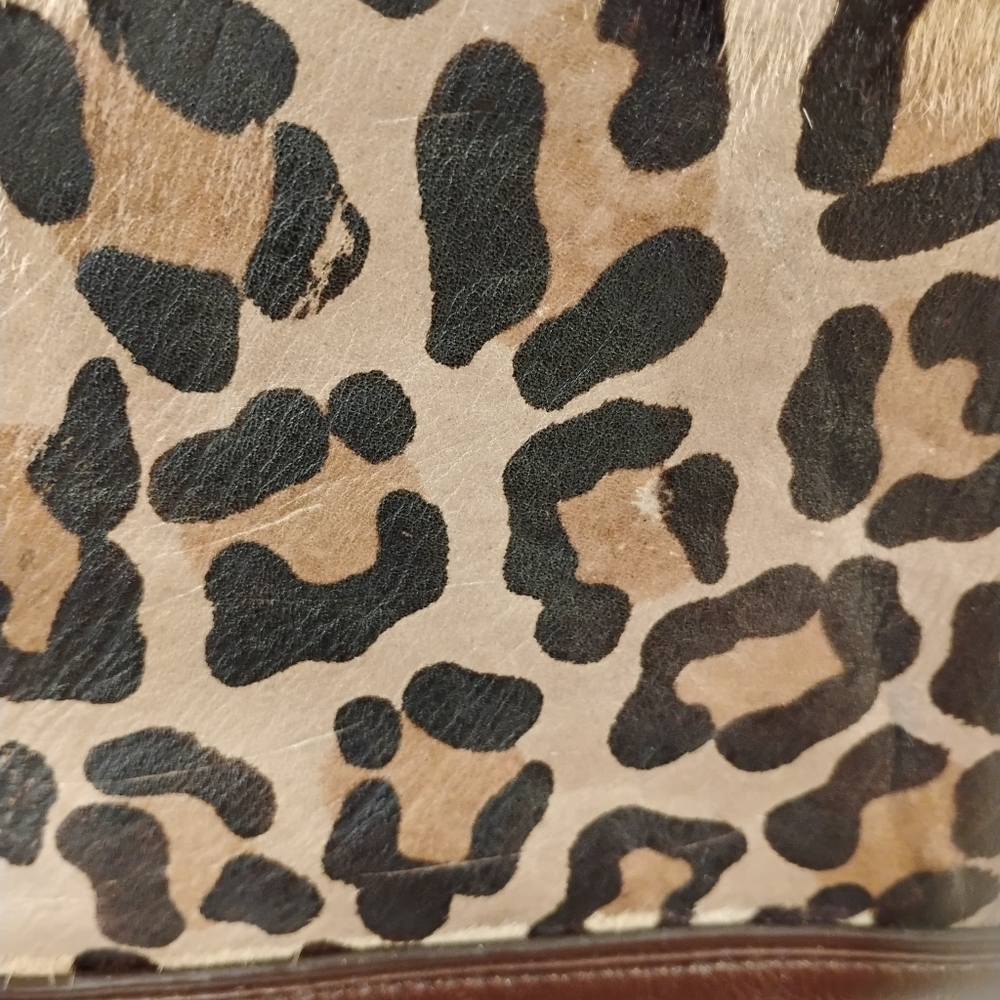 Tory Burch Tote - Leopard Calf Hair & Brown Leather-Trim GHW - Picture 7 of 16